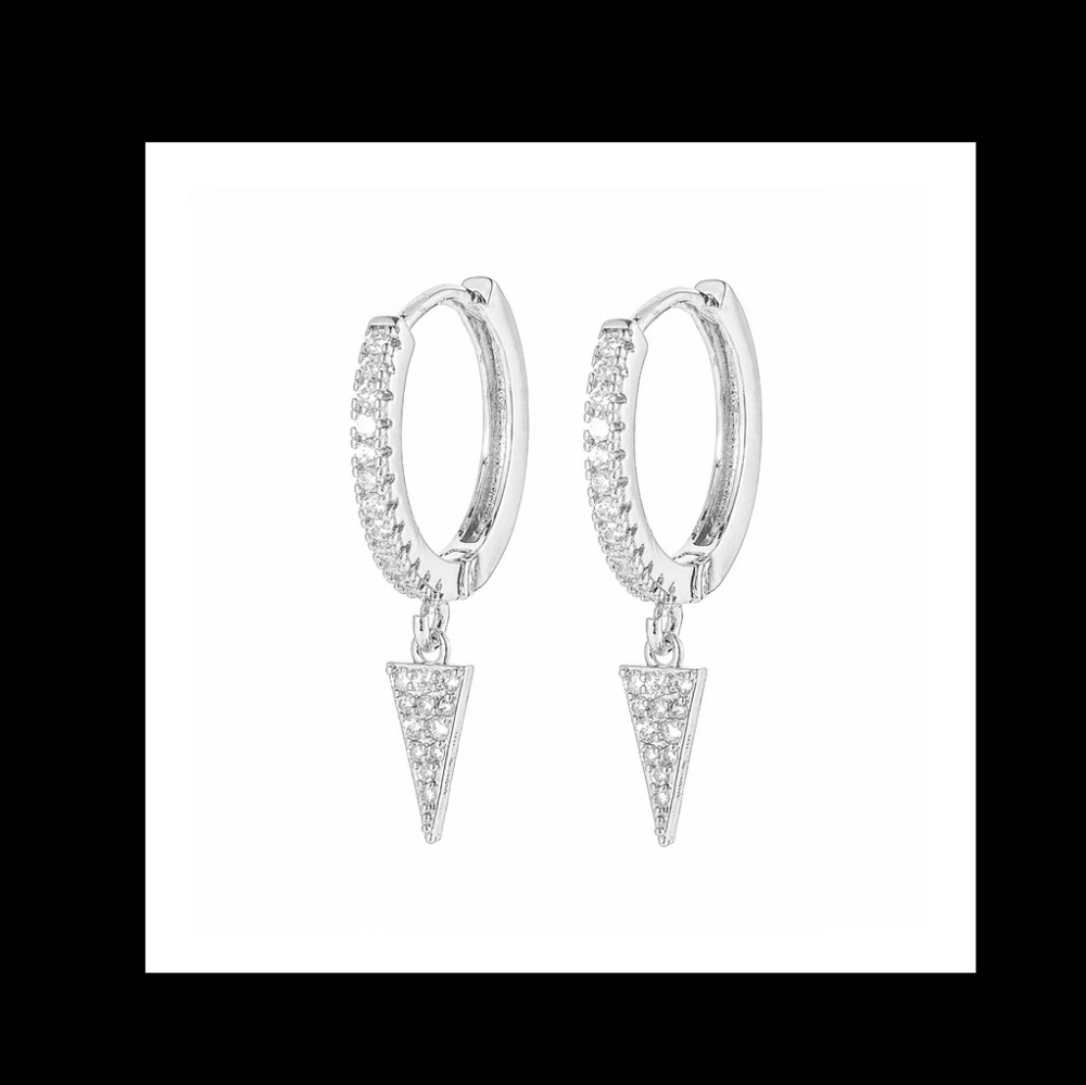 So Trendy, New Triangle Drop Earrings - Picture 3 of 4
